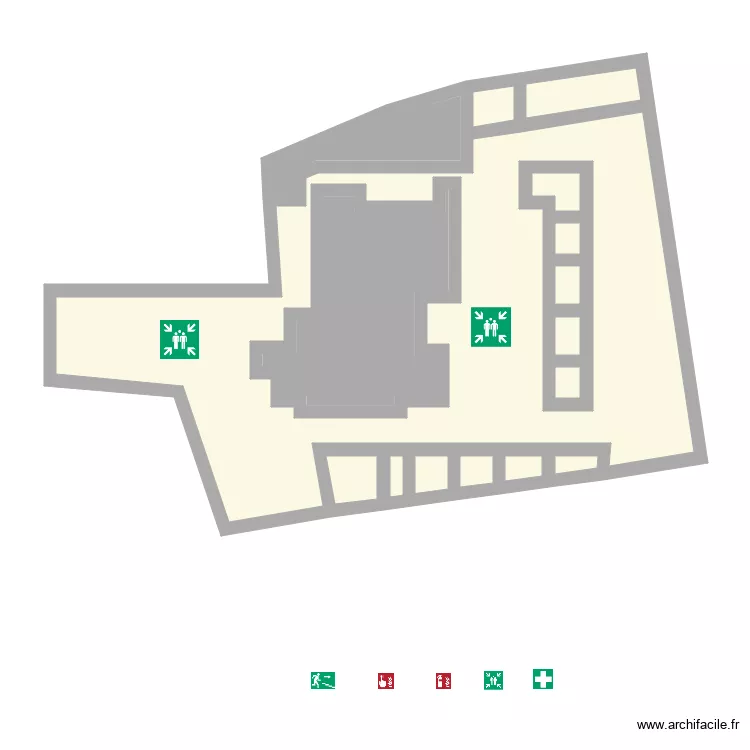 PARQUEADERO rutas de evacuacion. Plano de 