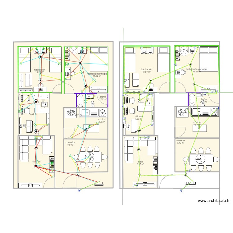 plan 1 . Plano de 0 habitación y 0 m2