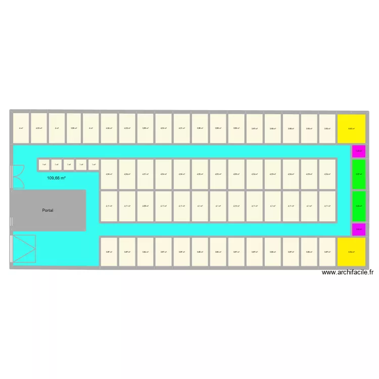 Self storage vc 22 mayo. Plano de 70 Habitaciones y 510 m² Self storage vc 22 mayo. Plano de 70 Habitaciones y 510 m²