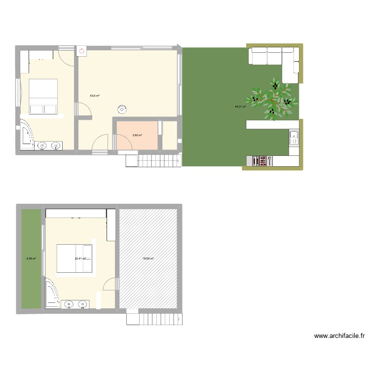 Garagem Finito. Plano de 0 habitación y 0 m2