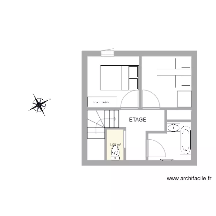 Appartement Sorbiers CV2. Plano de 