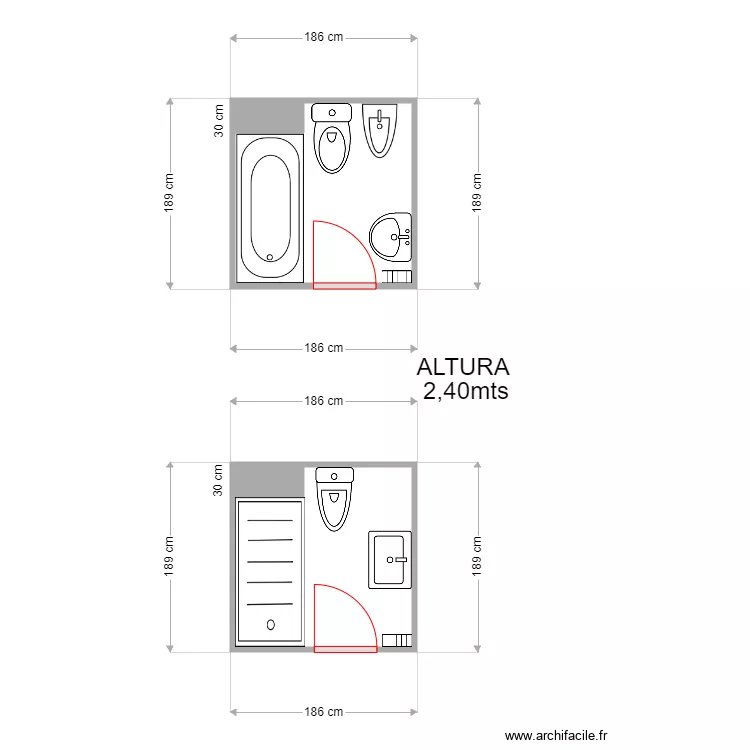JUST CASTILLO BA&Ntilde;O GRANDE. Plano de 