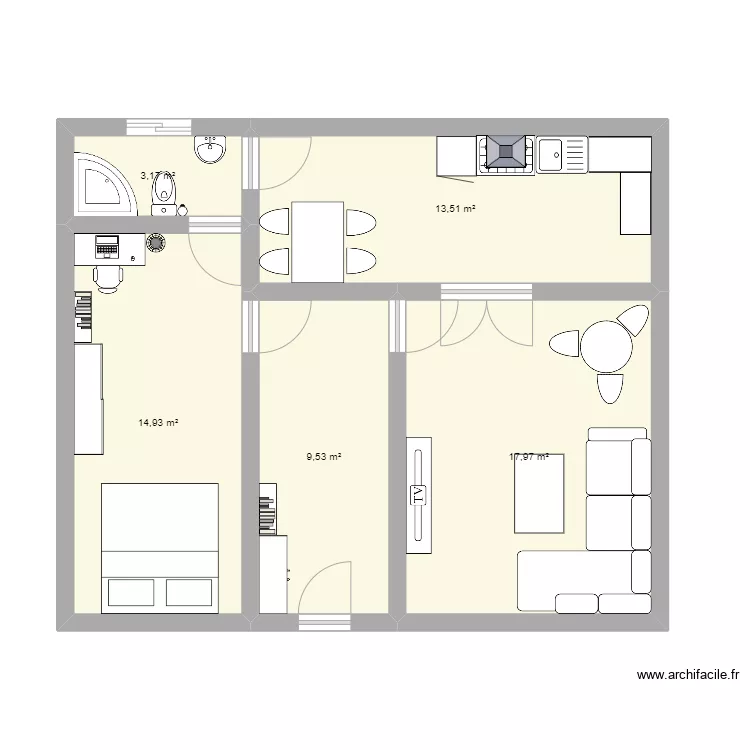 casa pequeña. Plano de casa pequeña. Plano de