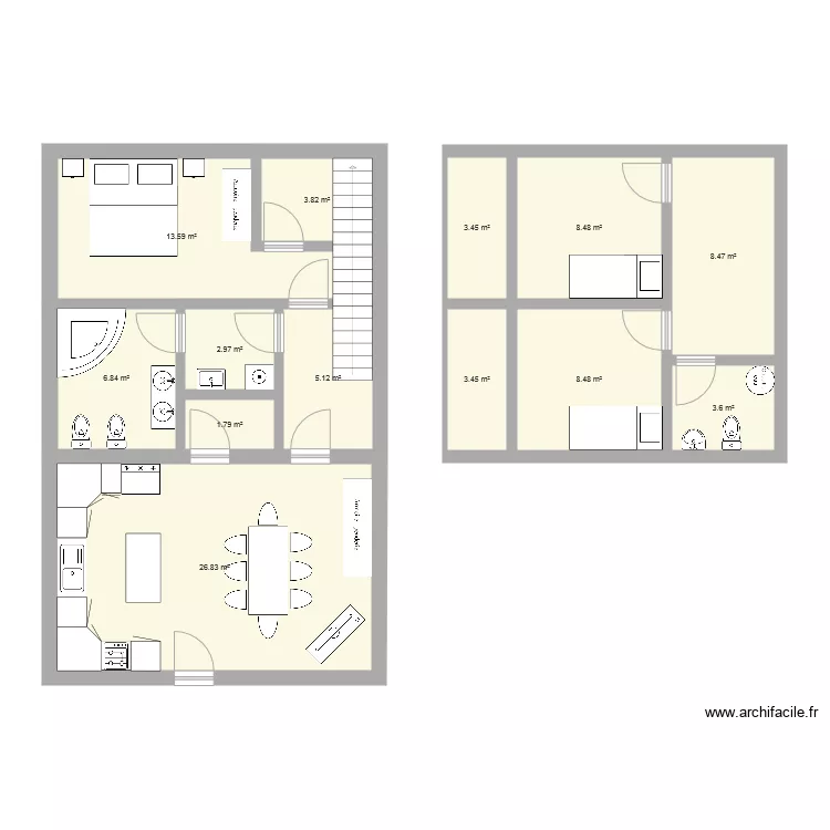 casa 1 planta. Plano de 
