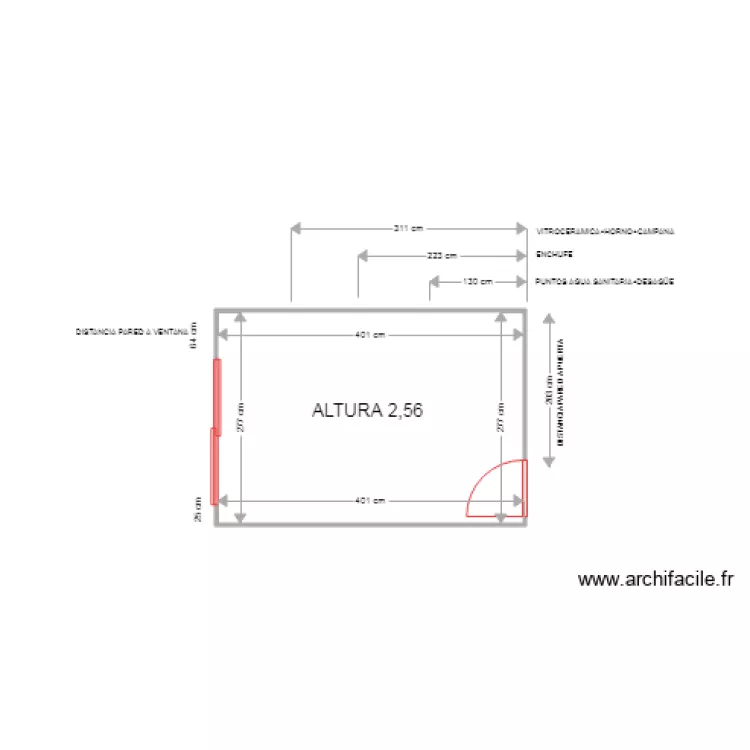 GEMMA GASCON COCINA. Plano de 