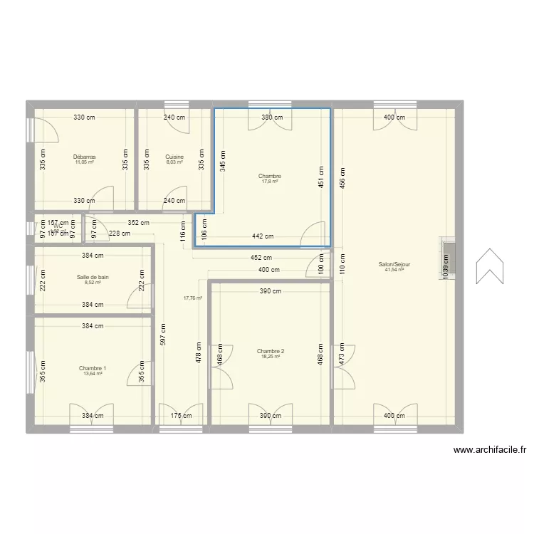 Maison etat actuel. Plano de 