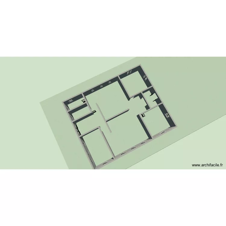 casa. Plano de 7 Habitaciones y 239 m²