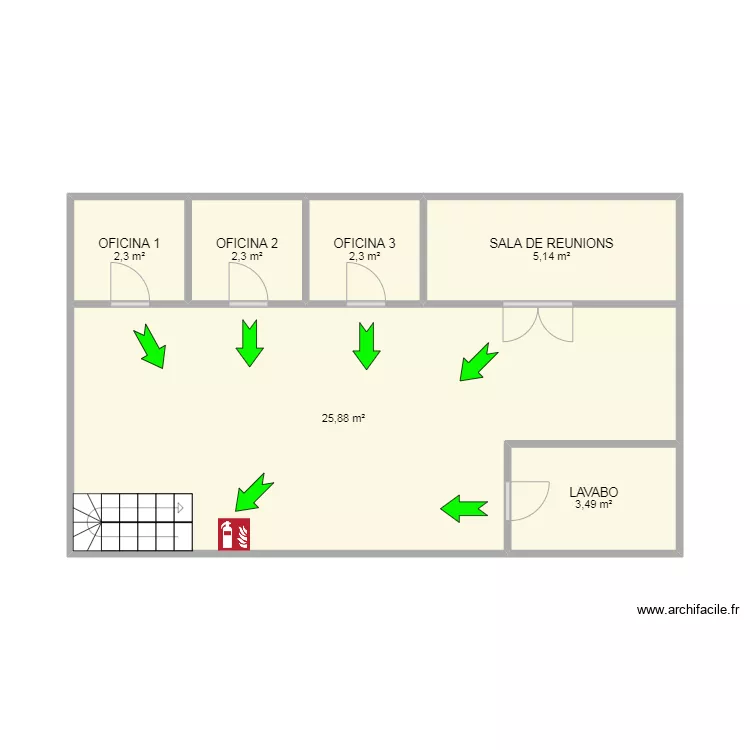 primera planta. Plano de 