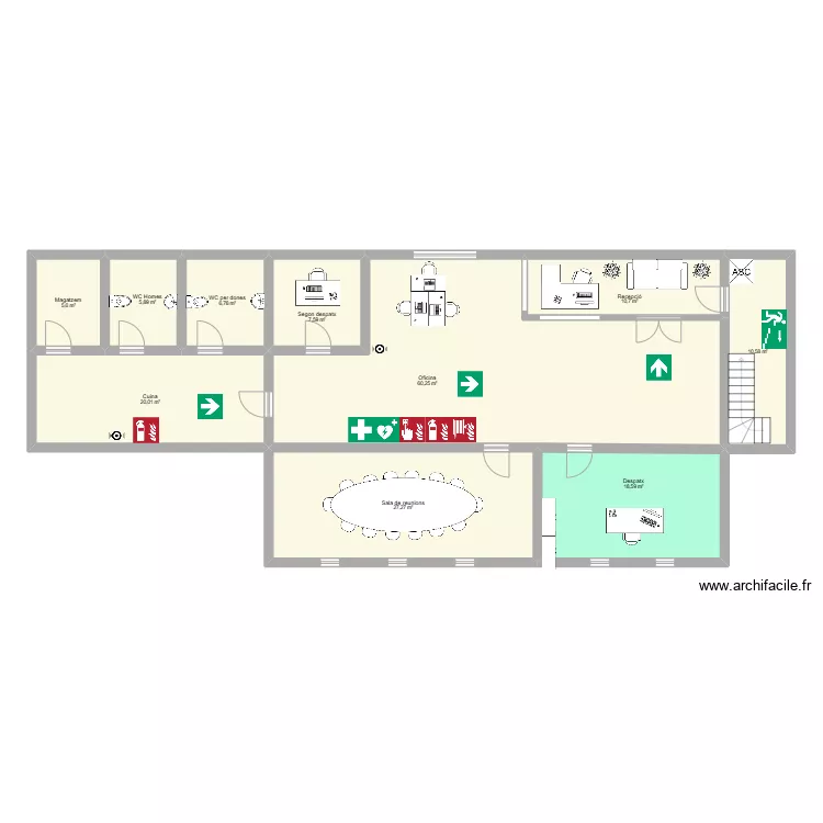 Primera planta. Plano de 