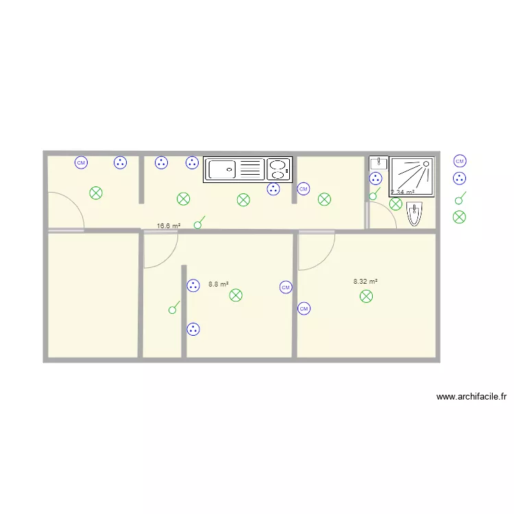 Apartamento. Plano de Apartamento. Plano de