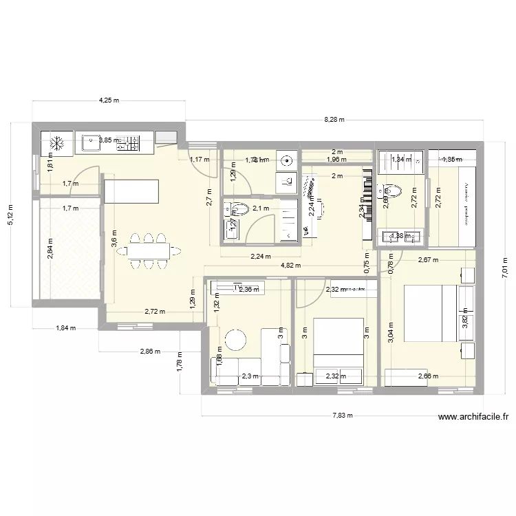 CALI. Plano de 10 y 70 m² CALI. Plano de 10 y 70 m²