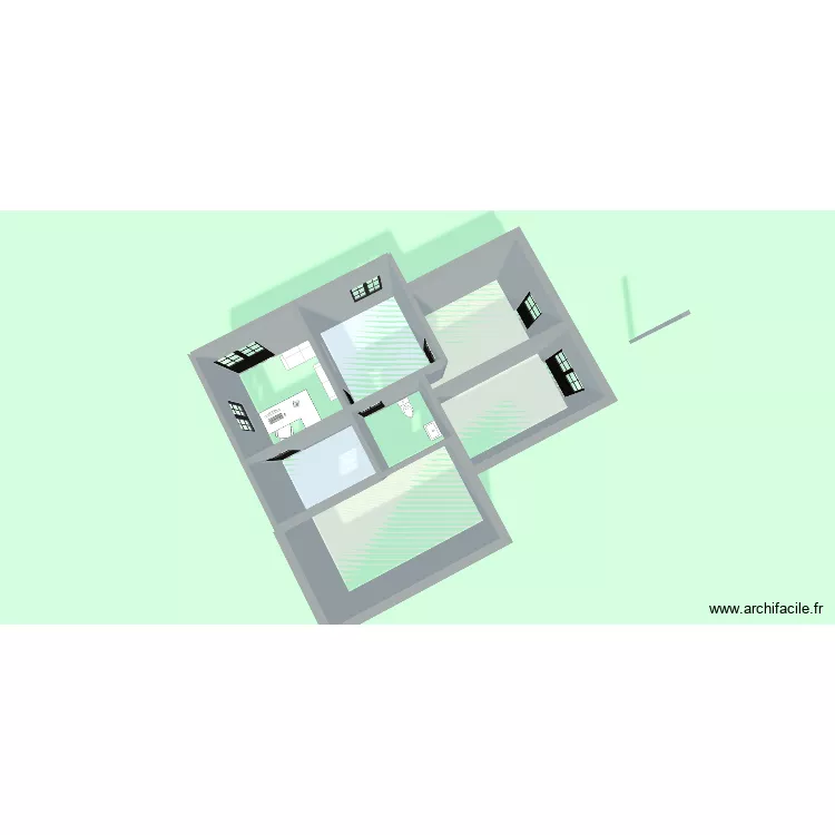 daniela mendoza. Plano de 4  y 45 m²