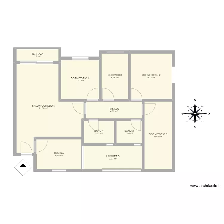 calle Moscatel 7. Plano de 