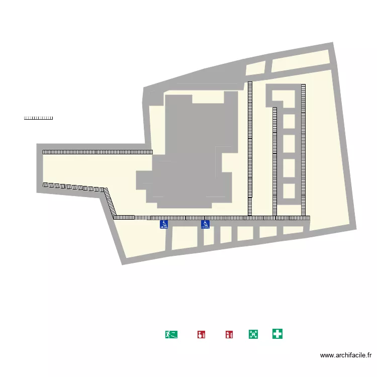 PARQUEADERO rutas se&ntilde;alizaci&oacute;n . Plano de 