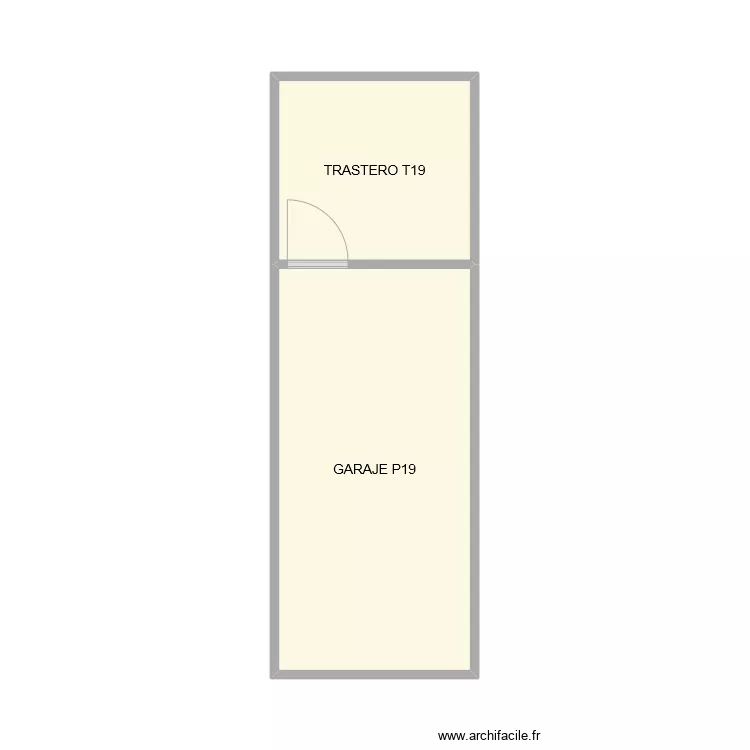 TRASTERO Y GARAJE BABAQUEL PEDROLA. Plano de 