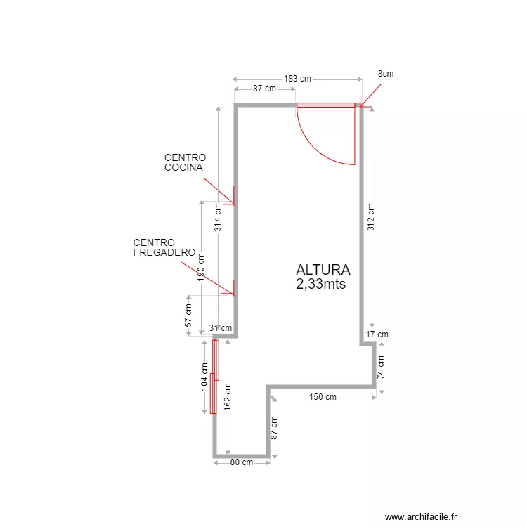 MONTSERRAT CAMI COCINA. Plano de 