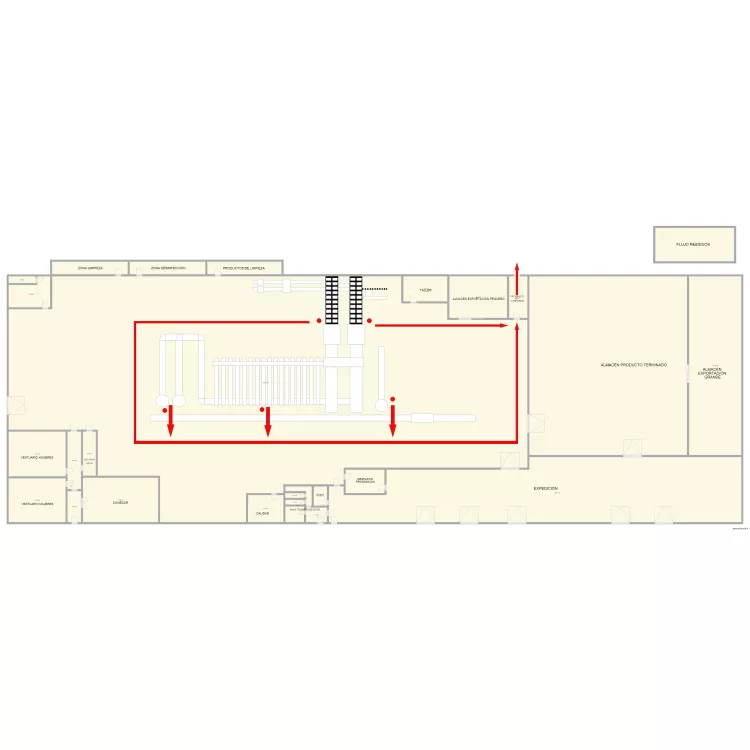 Camar residuos. Plano de 