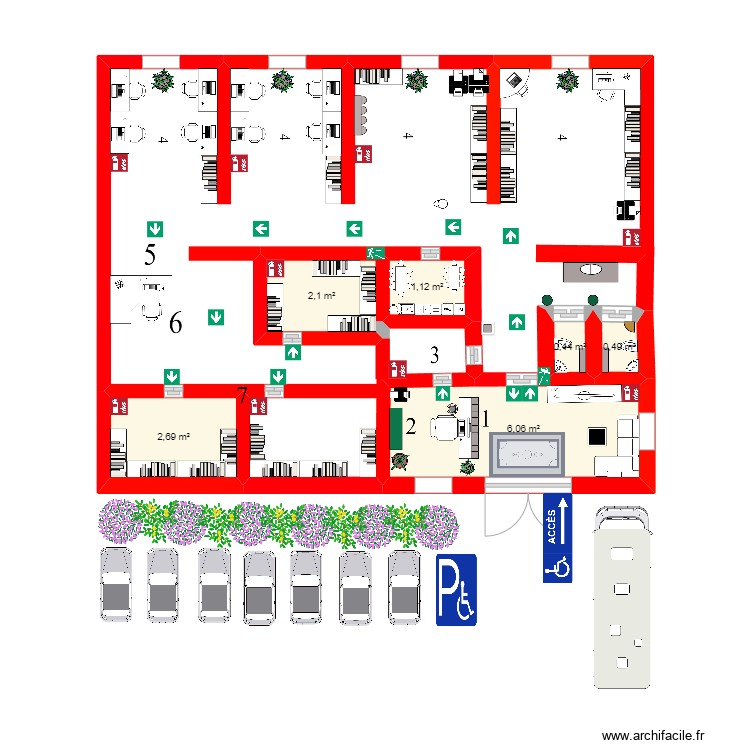AMC. Plano de 0 habitación y 0 m2