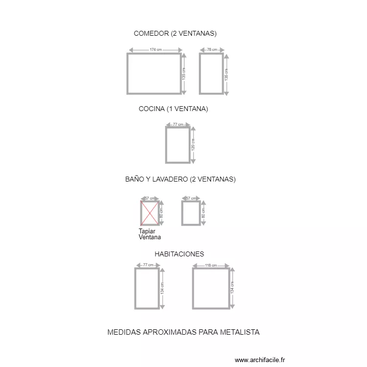 FRANCISCO FERNANDEZ VENTANAS. Plano de 