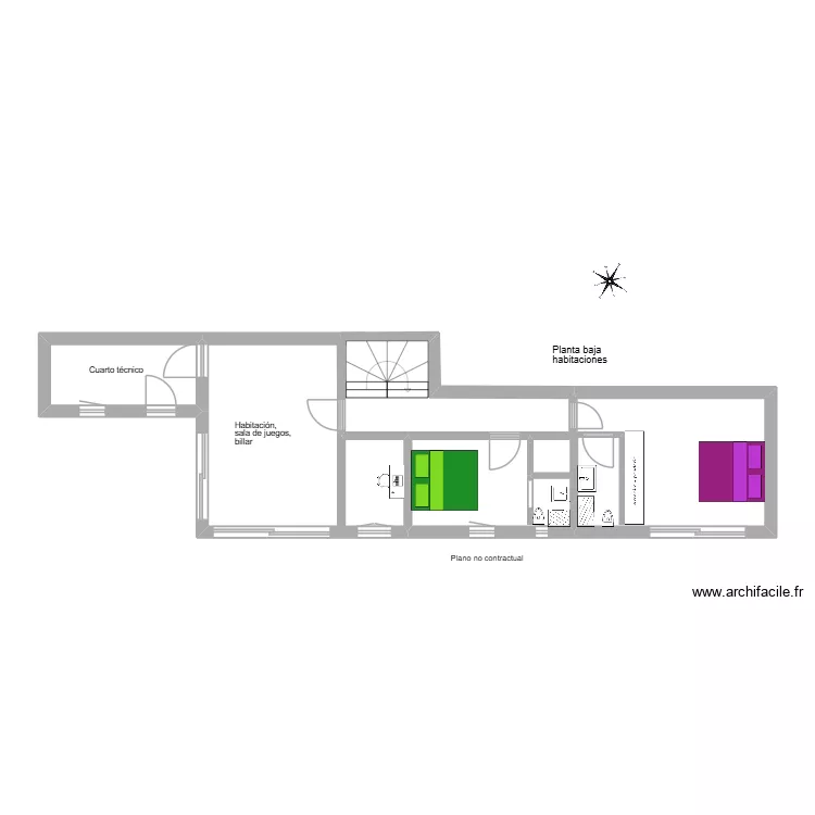 chambre Alban. Plano de 