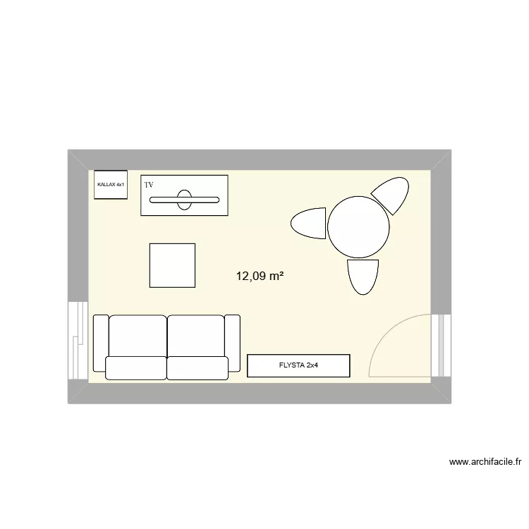 torrej&oacute;n comedor DOS PLAZAS. Plano de 