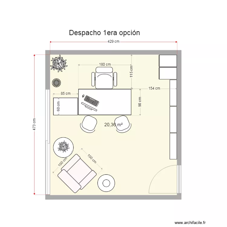 Casa Crest&oacute;n estudio 1era opci&oacute;n. Plano de 