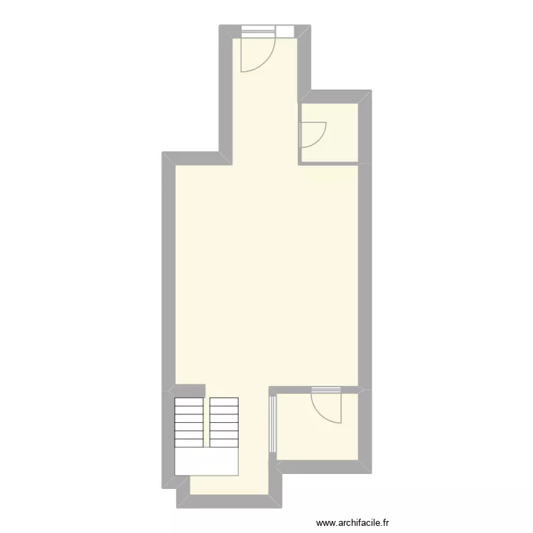 Calle Baja. Plano de 1  y 68 m²