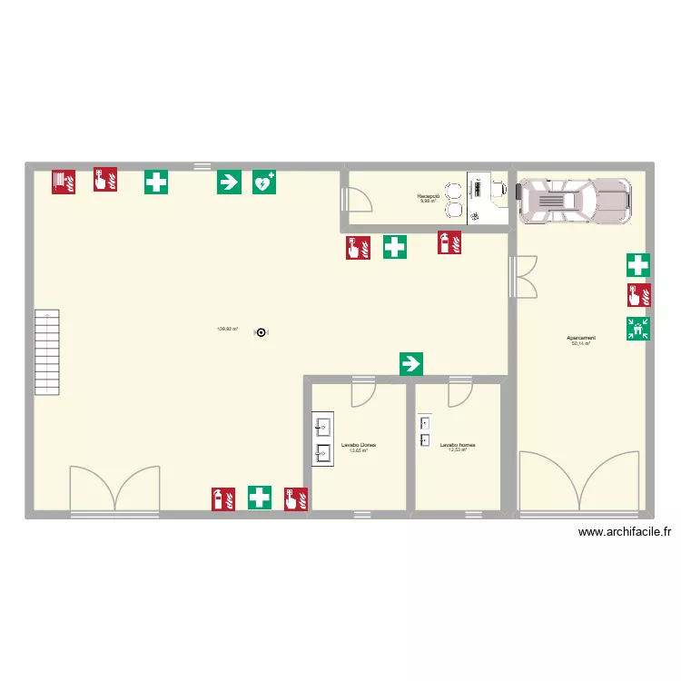 emma. Plano de 5  y 226 m²