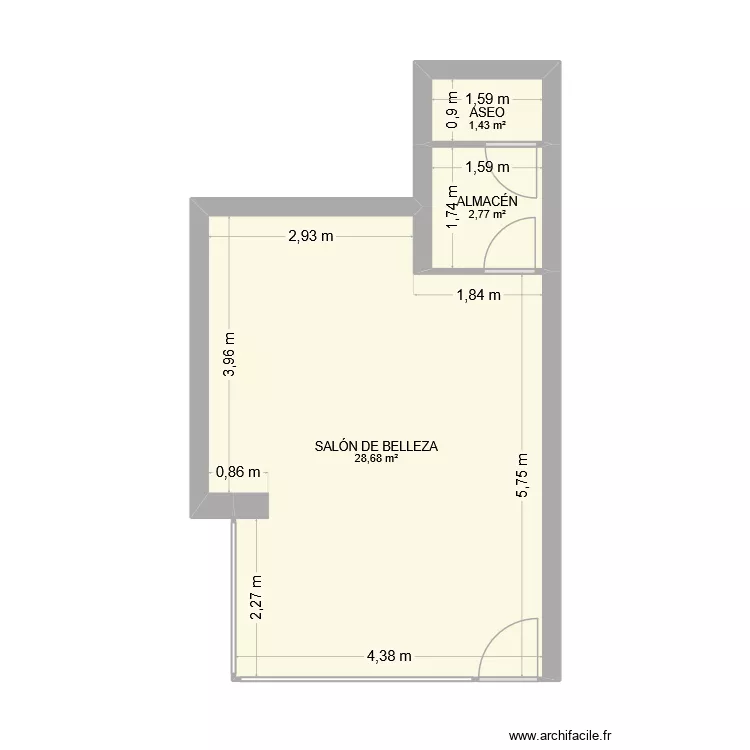 MAIRA_COTAS. Plano de 3 y 33 m² MAIRA_COTAS. Plano de 3 y 33 m²