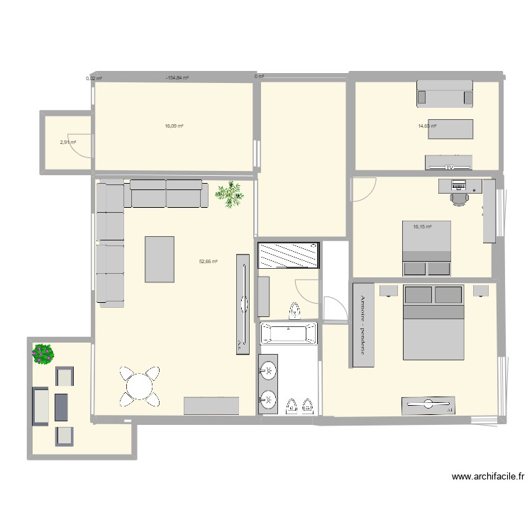 Bercial. Plano de 0 habitación y 0 m2