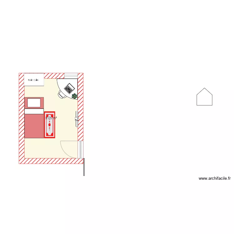 Roland dormitorio. Plano de 