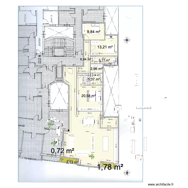 mdu15 cocina dcha. Plano de 