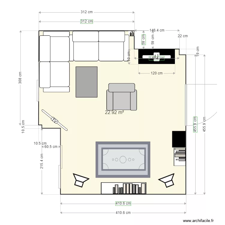 salon 6. Plano de 