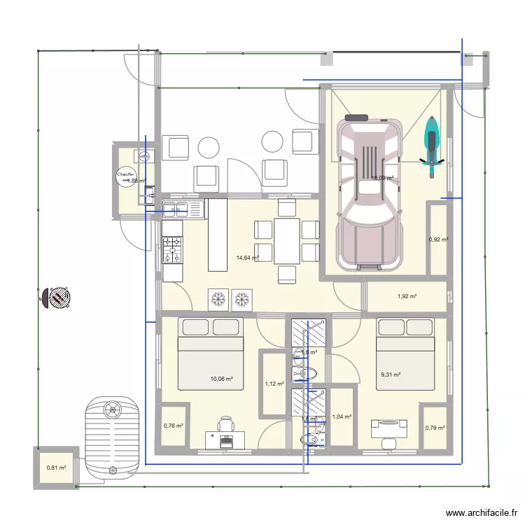 casa pequena204. Plano de 14 Habitaciones y 63 m² casa pequena204. Plano de 14 Habitaciones y 63 m²