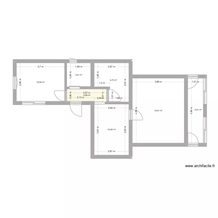 GR 2026. Plano de 7 y 60 m² GR 2026. Plano de 7 y 60 m²