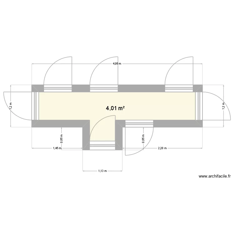 pasillo_mir. Plano de 1 Sala y 4 m² pasillo_mir. Plano de 1 Sala y 4 m²