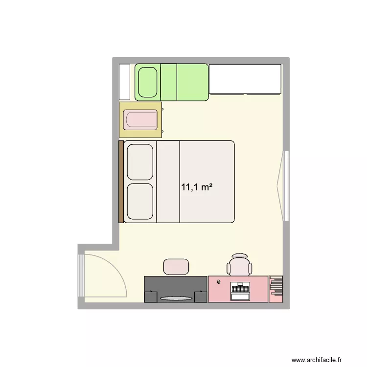 Plano 2. Plano de 1 Sala y 11 m² Plano 2. Plano de 1 Sala y 11 m²