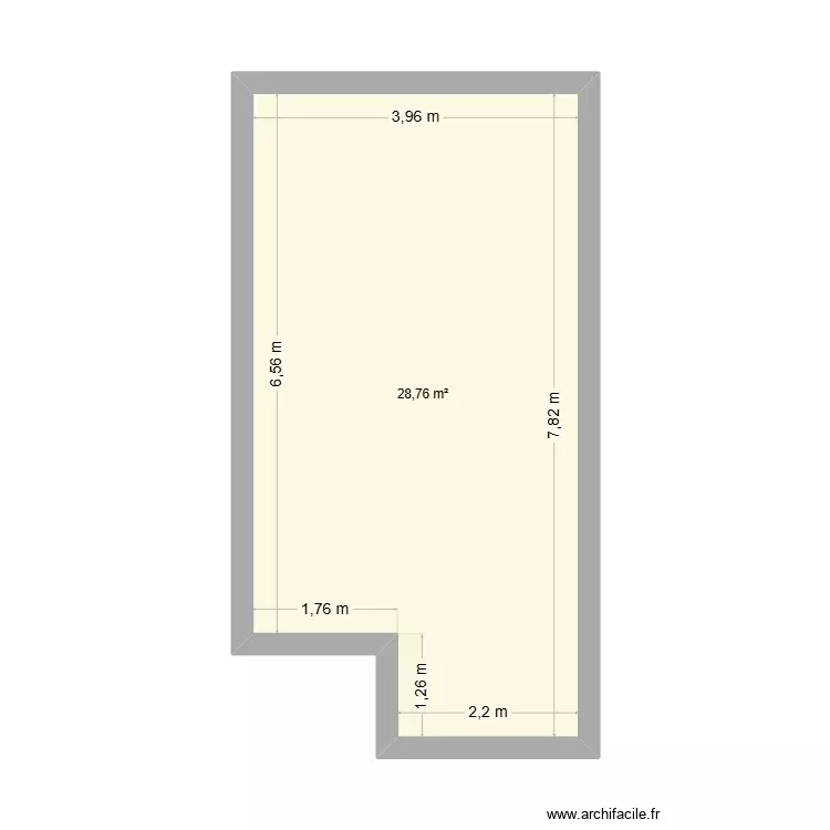 Jardín delantero. Plano de 1 Sala y 29 m² Jardín delantero. Plano de 1 Sala y 29 m²