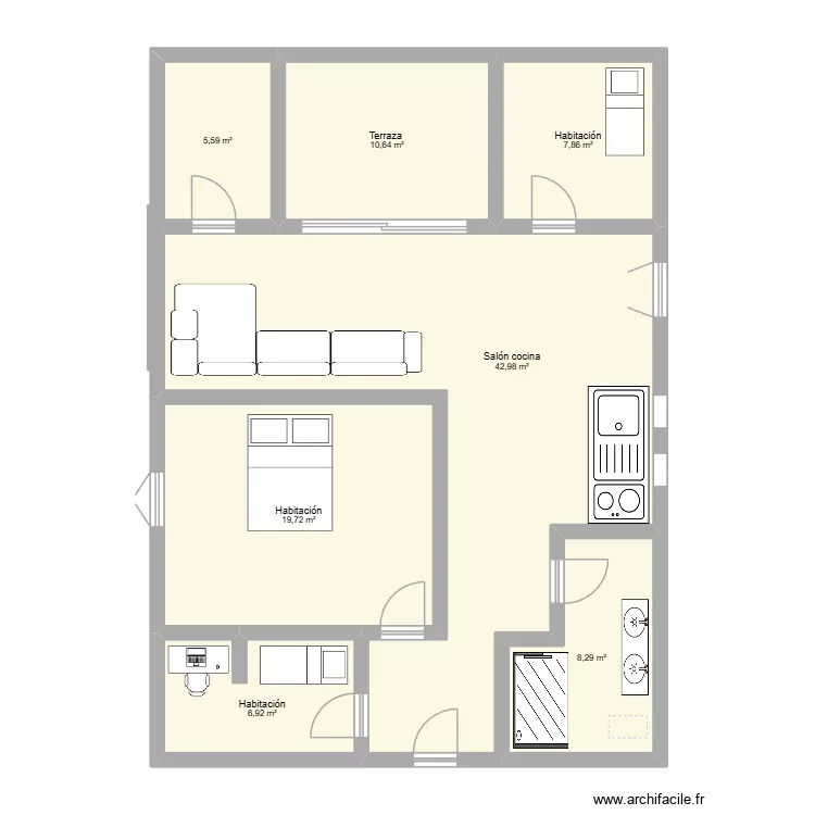 Idealista. Plano de 7  y 102 m²