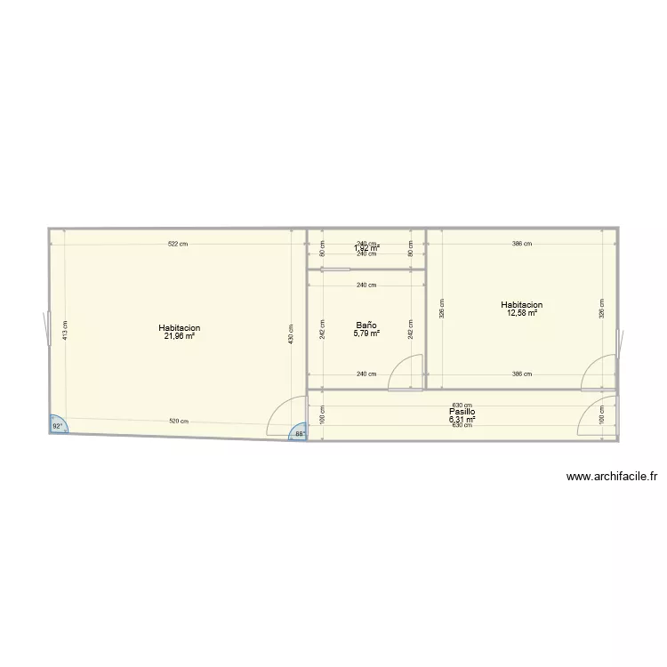 Borjas medidas. Plano de 