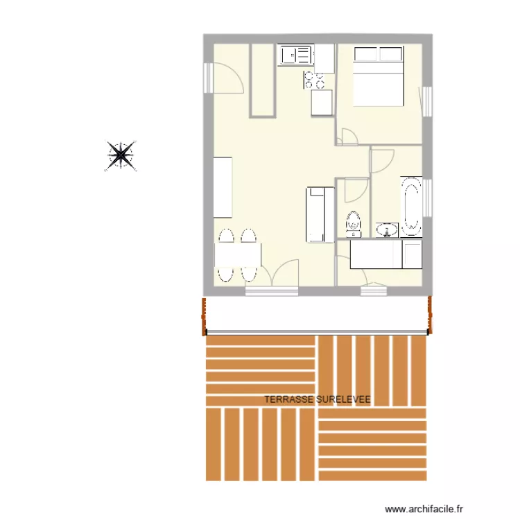 Plan Apt Prariand. Plano de 