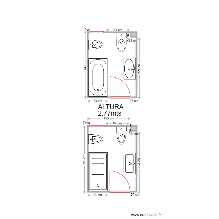 JOSE PORRAS BA&Ntilde;O GRANDE . Plano de 