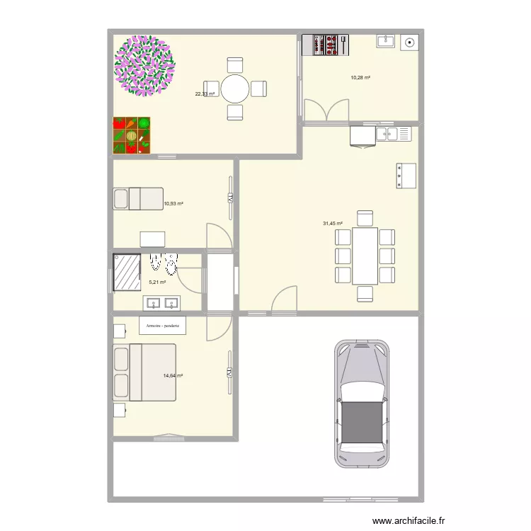 casita. Plano de 6 Habitaciones y 95 m² casita. Plano de 6 Habitaciones y 95 m²