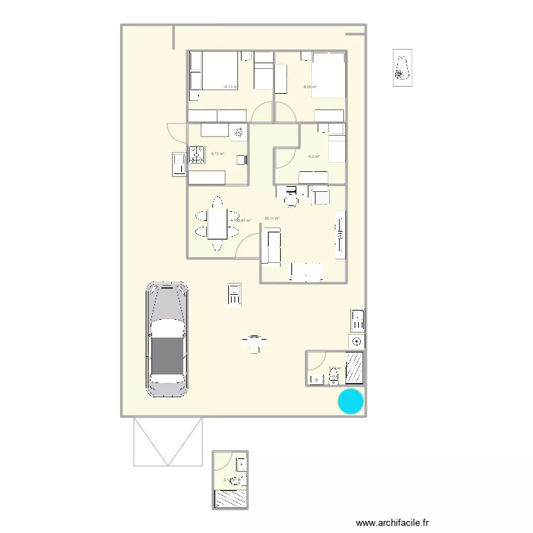 casa jardines cieneguilla. Plano de 