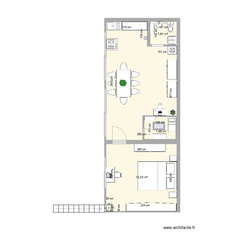 Depa. Plano de 0 habitación y 0 m2