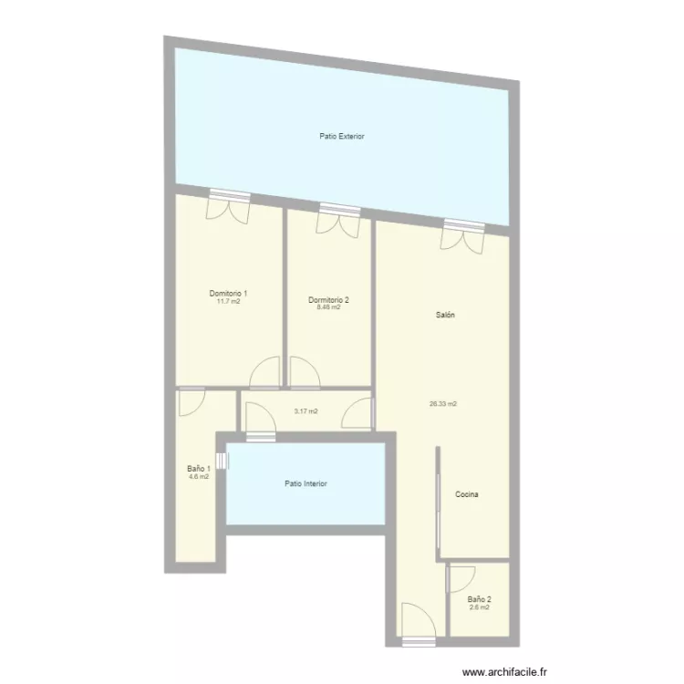 PlanoApartamentoHornilloSinMuebles. Plano de 