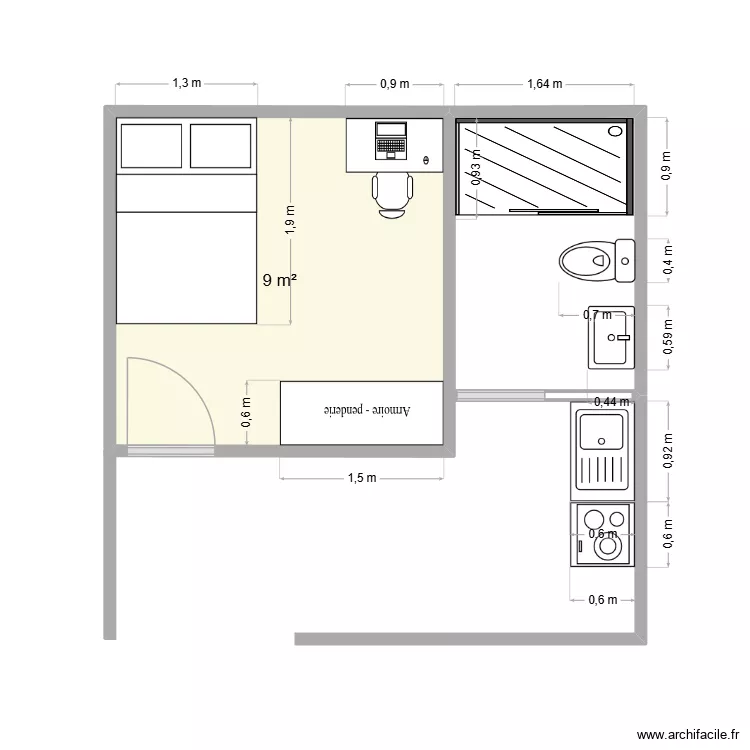 reforma abajo. Plano de 1 y 9 m² reforma abajo. Plano de 1 y 9 m²