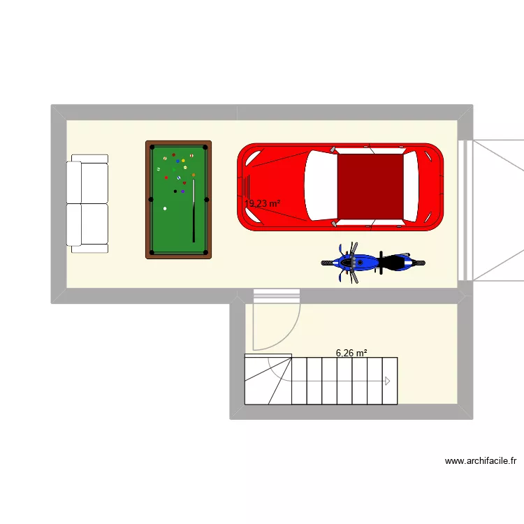 tecnologia. Plano de 2  y 25 m²