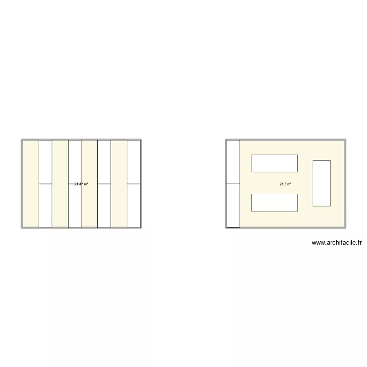 Propuesta Board. Plano de 2  y 43 m²