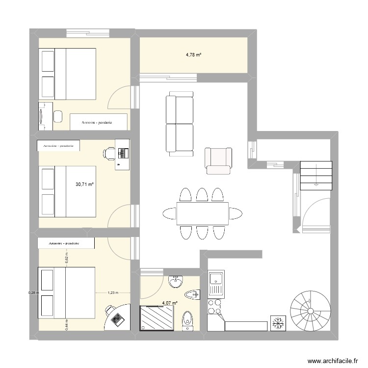 mi casa. Plano de 0 habitación y 0 m2
